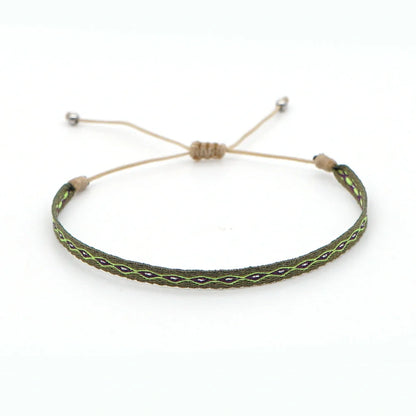 Handcrafted bohemian bracelet with ethnic flair, featuring premium Miyuki DB beads and traditional weaving techniques