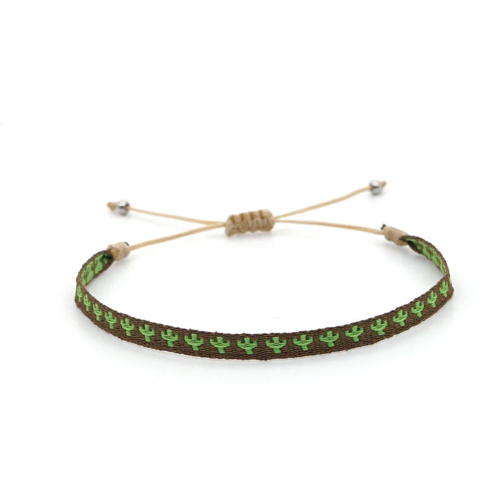 Handcrafted bohemian bracelet with ethnic flair, featuring premium Miyuki DB beads and traditional weaving techniques