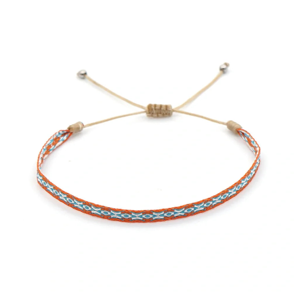 Handcrafted bohemian bracelet with ethnic flair, featuring premium Miyuki DB beads and traditional weaving techniques