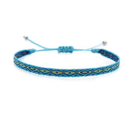 Handcrafted bohemian bracelet with ethnic flair, featuring premium Miyuki DB beads and traditional weaving techniques