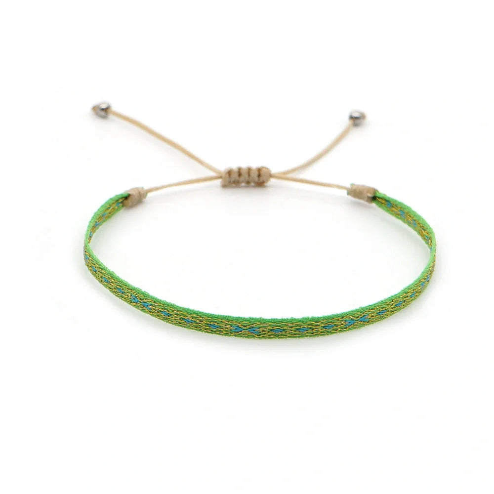 Handcrafted bohemian bracelet with ethnic flair, featuring premium Miyuki DB beads and traditional weaving techniques
