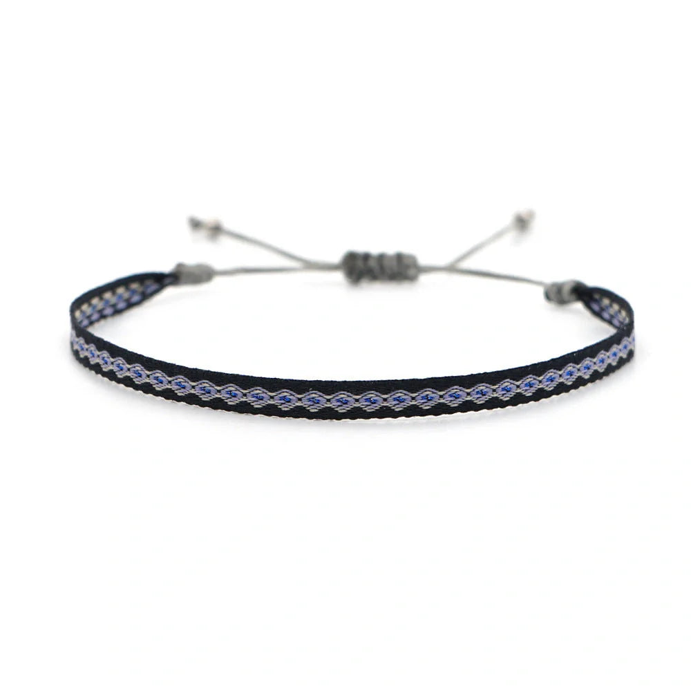 Handcrafted bohemian bracelet with ethnic flair, featuring premium Miyuki DB beads and traditional weaving techniques