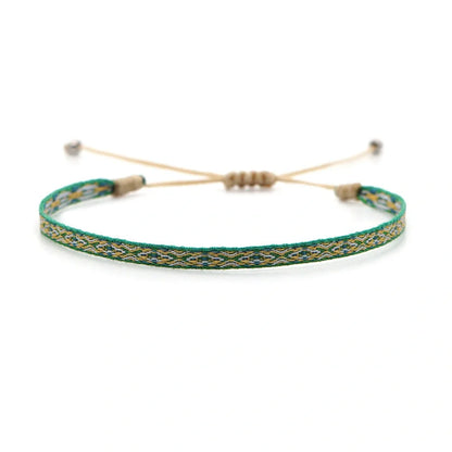 Handcrafted bohemian bracelet with ethnic flair, featuring premium Miyuki DB beads and traditional weaving techniques