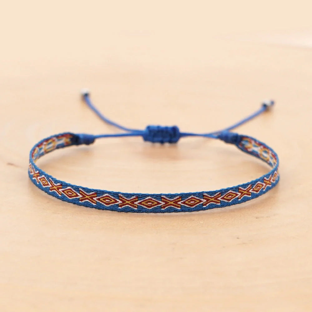 Handcrafted bohemian bracelet with ethnic flair, featuring premium Miyuki DB beads and traditional weaving techniques