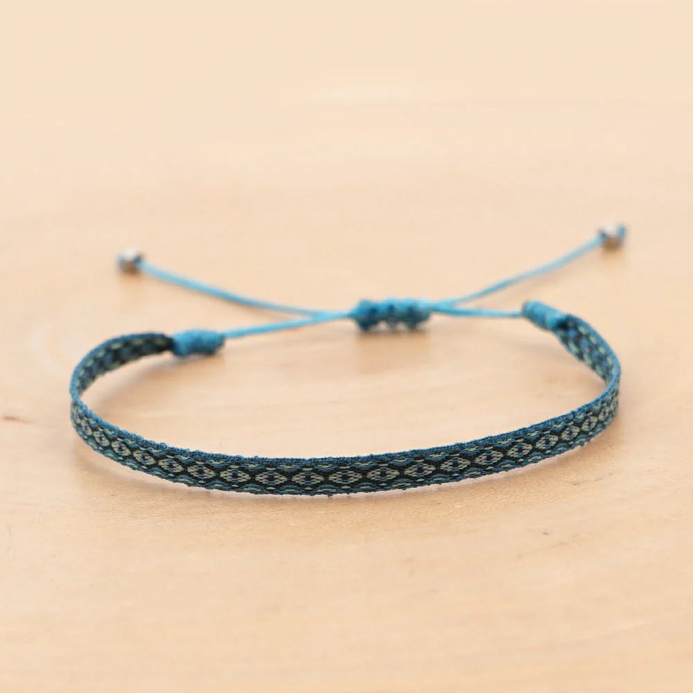 Handcrafted bohemian bracelet with ethnic flair, featuring premium Miyuki DB beads and traditional weaving techniques