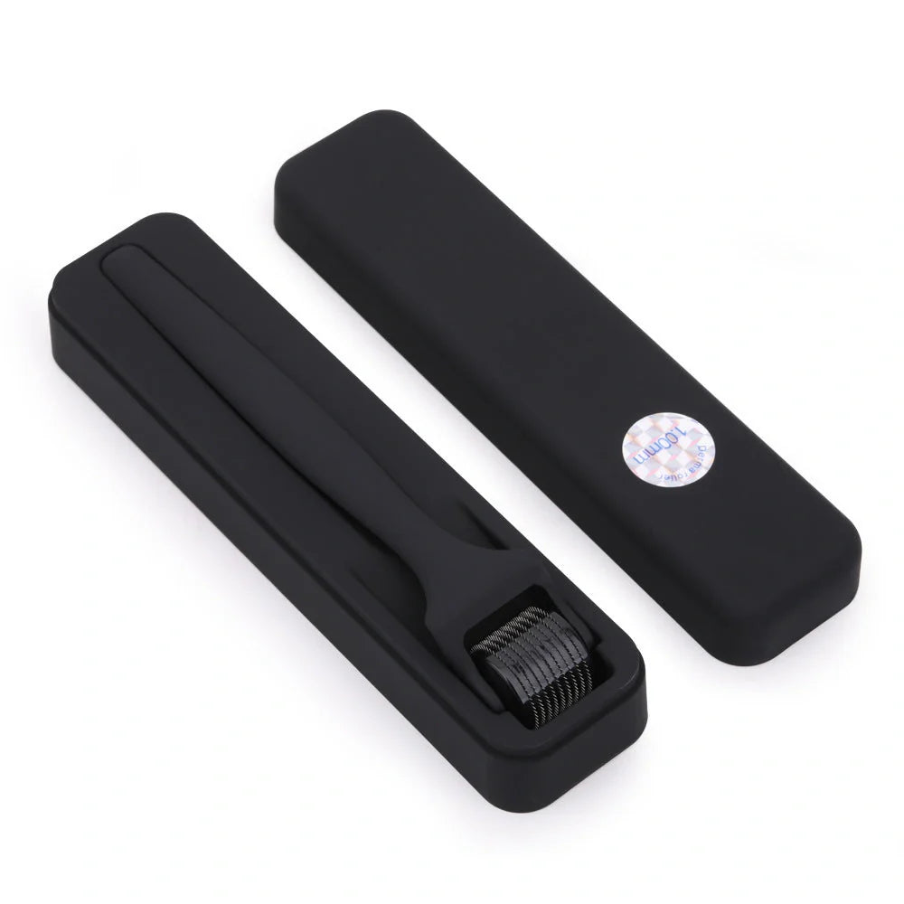 Matte 540 Microneedle Roller with oil-rubber handle for precise skincare treatments