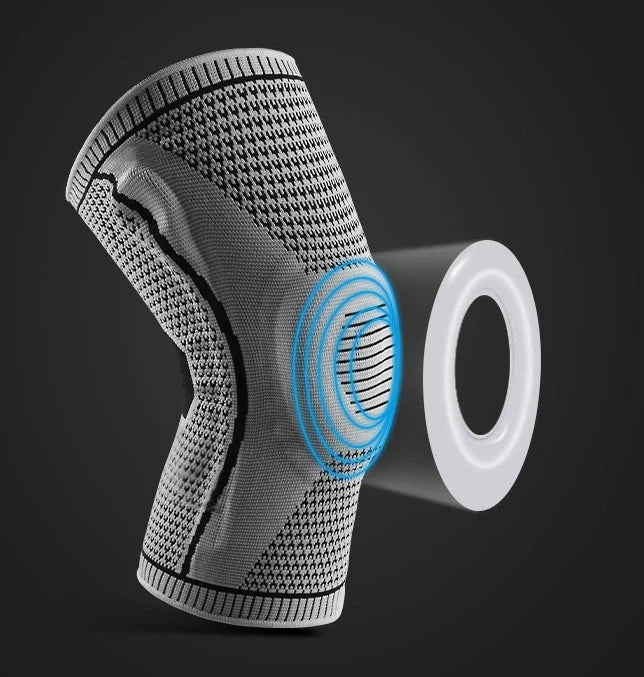 Silicone Spring Knee Pads for sports and fitness with patella protector
