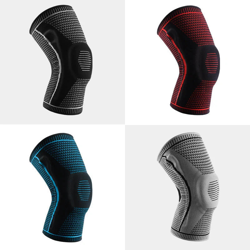 Silicone Spring Knee Pads for sports and fitness with patella protector