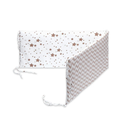 Premium cotton muslin crib bumper with four-piece design for comprehensive baby protection