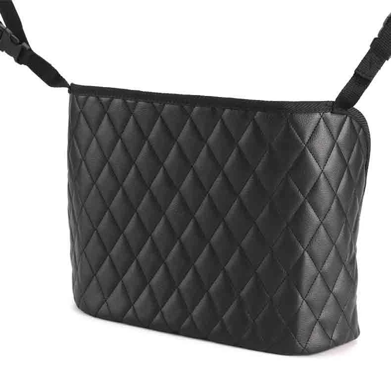 Premium Car Storage Organiser with Handbag Holder - Durable PU construction, versatile storage compartments, and convenient handbag holder for a tidy, organised car interior
