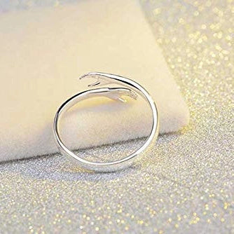 Adjustable Alloy Hands Hug Ring in silver and gold, stylish unisex jewelry