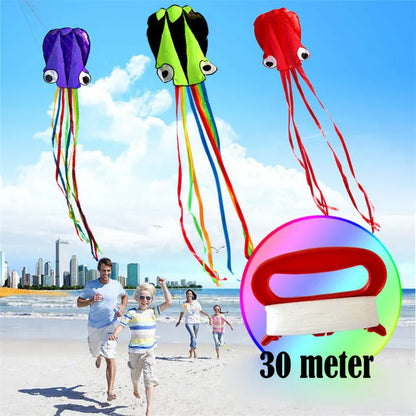 Premium 13ft Octopus Kite with durable handle and vibrant, eye-catching design for outdoor fun and summer adventures