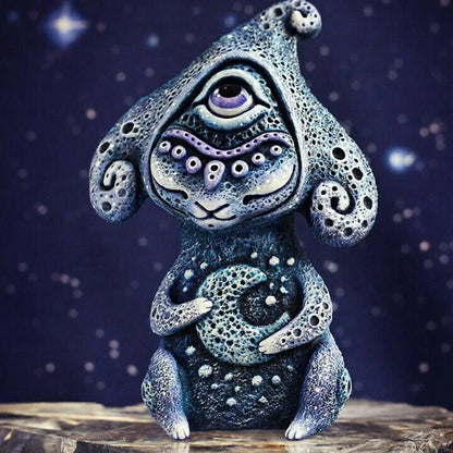 Handcrafted fantasy creature resin garden ornament, unique decoration for outdoor and indoor spaces