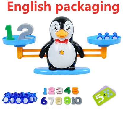 Engaging early learning math balance toys for preschool children featuring colorful animal designs