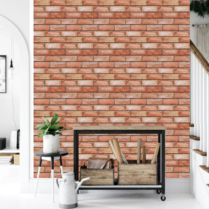 Brick texture self-adhesive wallpaper for moisture-proof home decoration