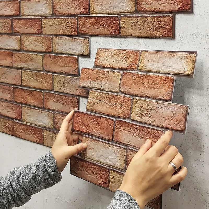 Brick texture self-adhesive wallpaper for moisture-proof home decoration