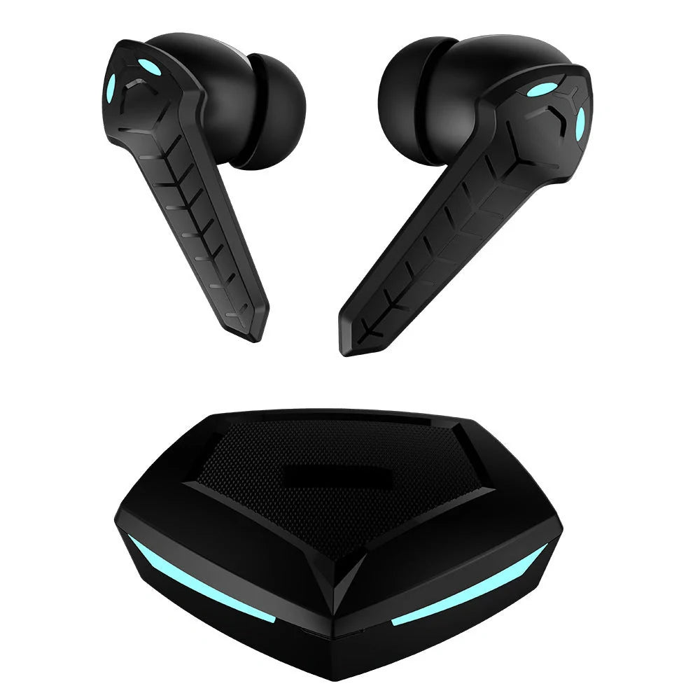 TWS Gaming Headset with zero delay and 360 stereo sound in black and white options