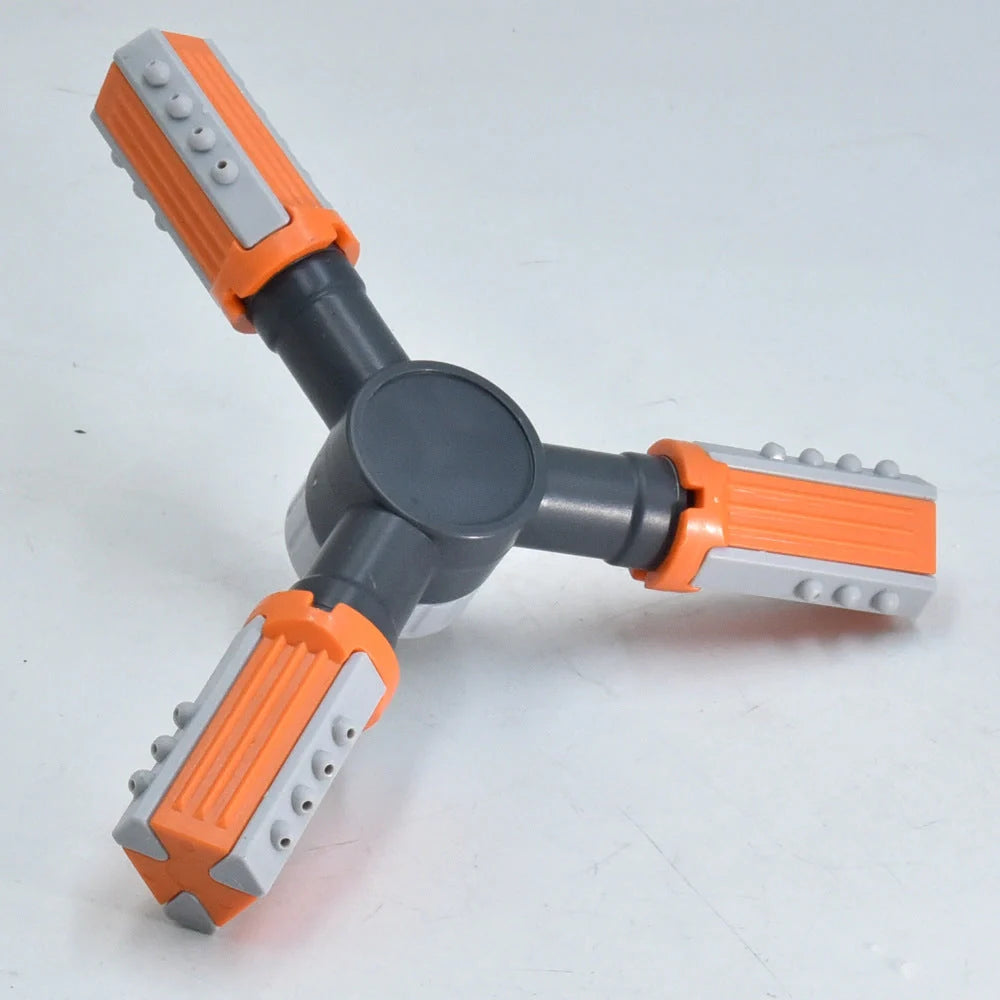 Adjustable 360-degree 3-arm rotating sprinkler for efficient lawn and garden irrigation