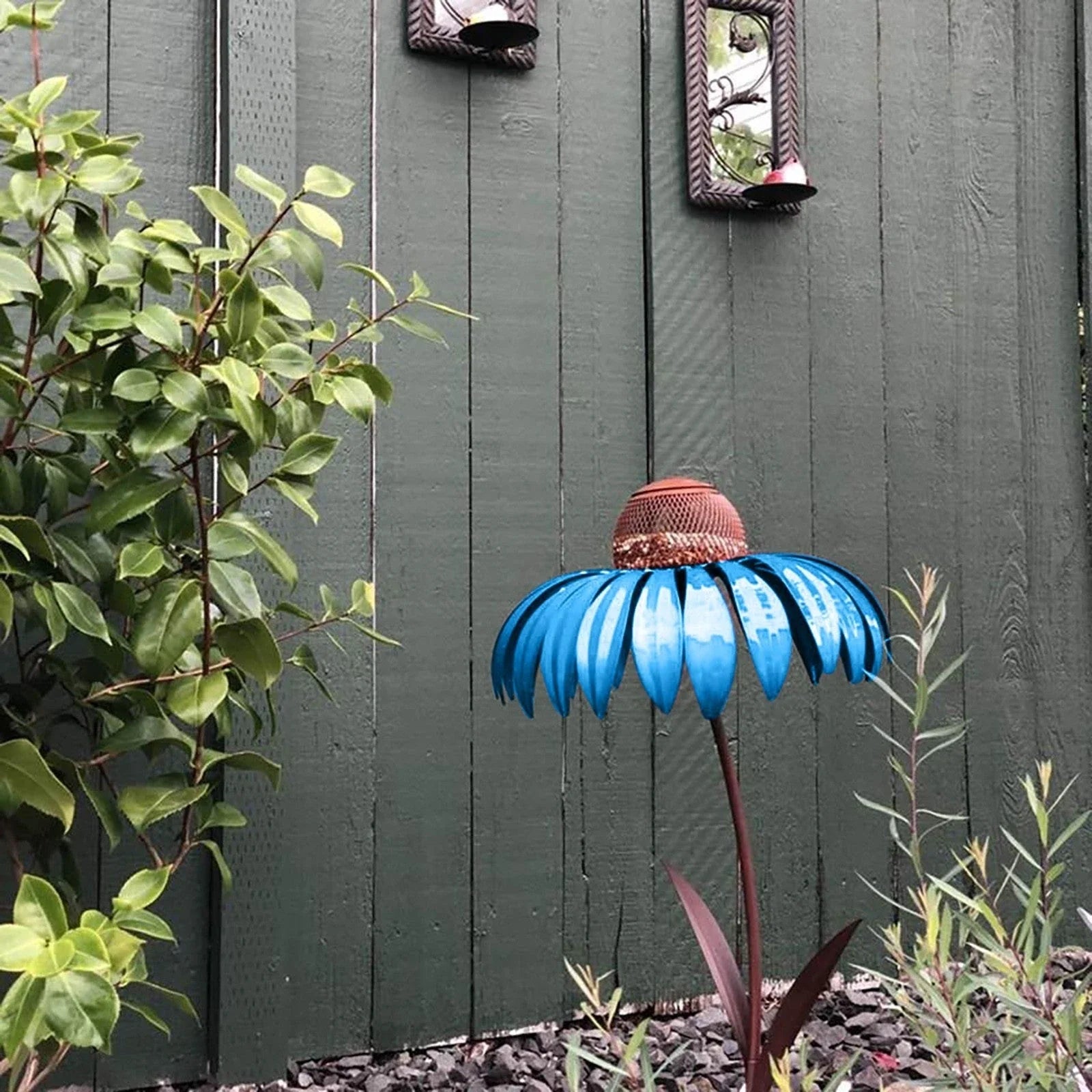Elegant petal-shaped bird feeder in various colors, designed to attract and delight birds in your backyard