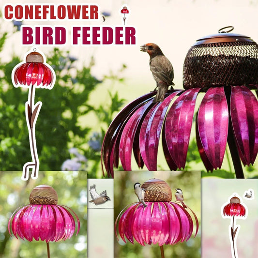 Elegant petal-shaped bird feeder in various colors, designed to attract and delight birds in your backyard