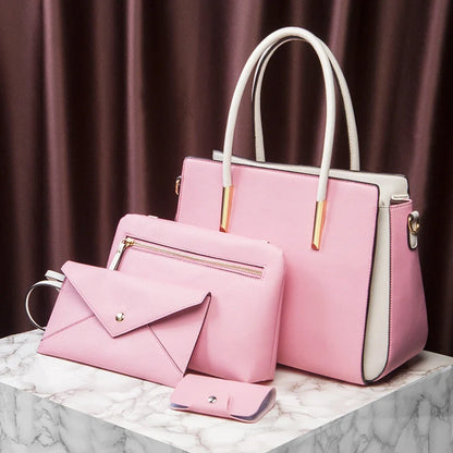 Women's European Style Large Handbag in various colours with zipper closure and retro design