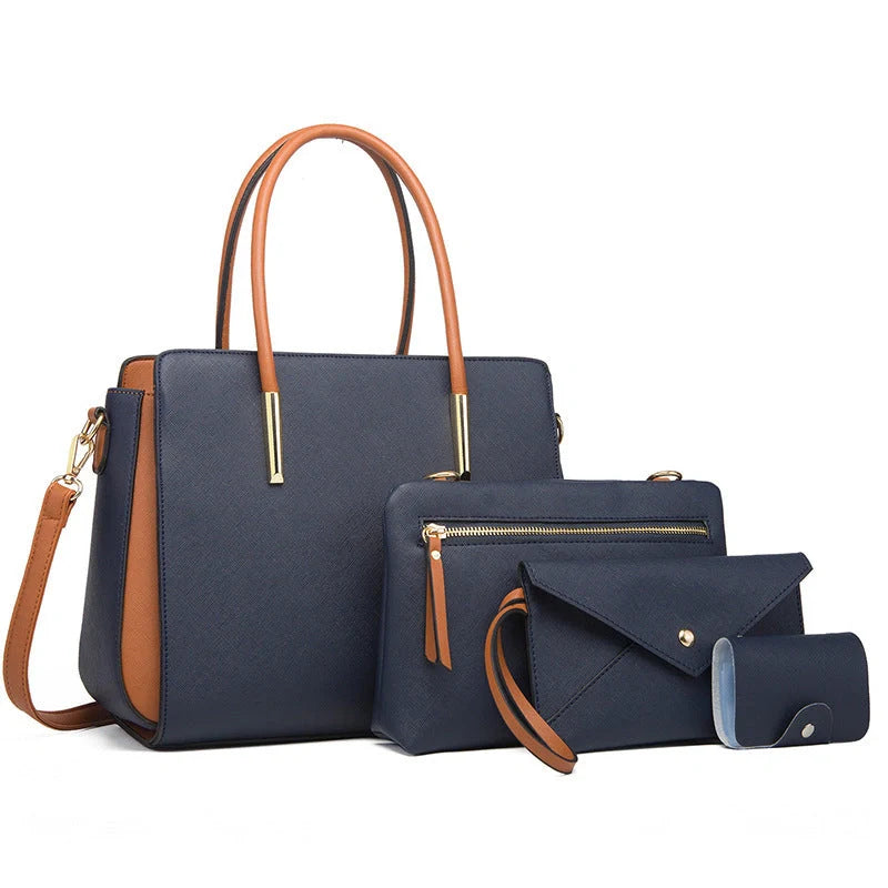 Women's European Style Large Handbag in various colours with zipper closure and retro design