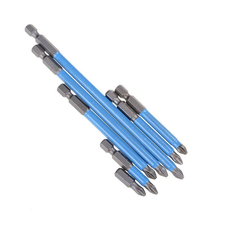 7-piece PH2 anti-slip magnetic cross electric drill bits set with sizes from 25mm to 150mm