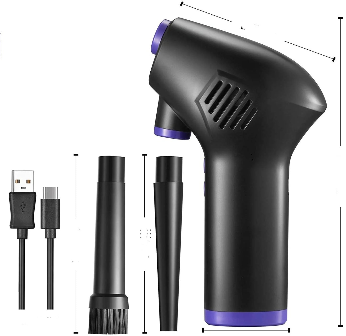 Cordless Air Duster for cleaning electronics with 70m/s air thrust and eco-friendly design