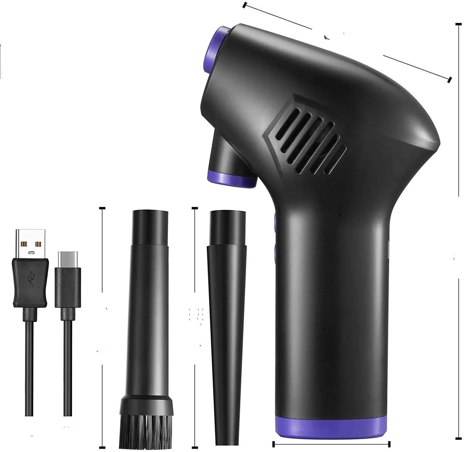 Cordless Air Duster for cleaning electronics with 70m/s air thrust and eco-friendly design