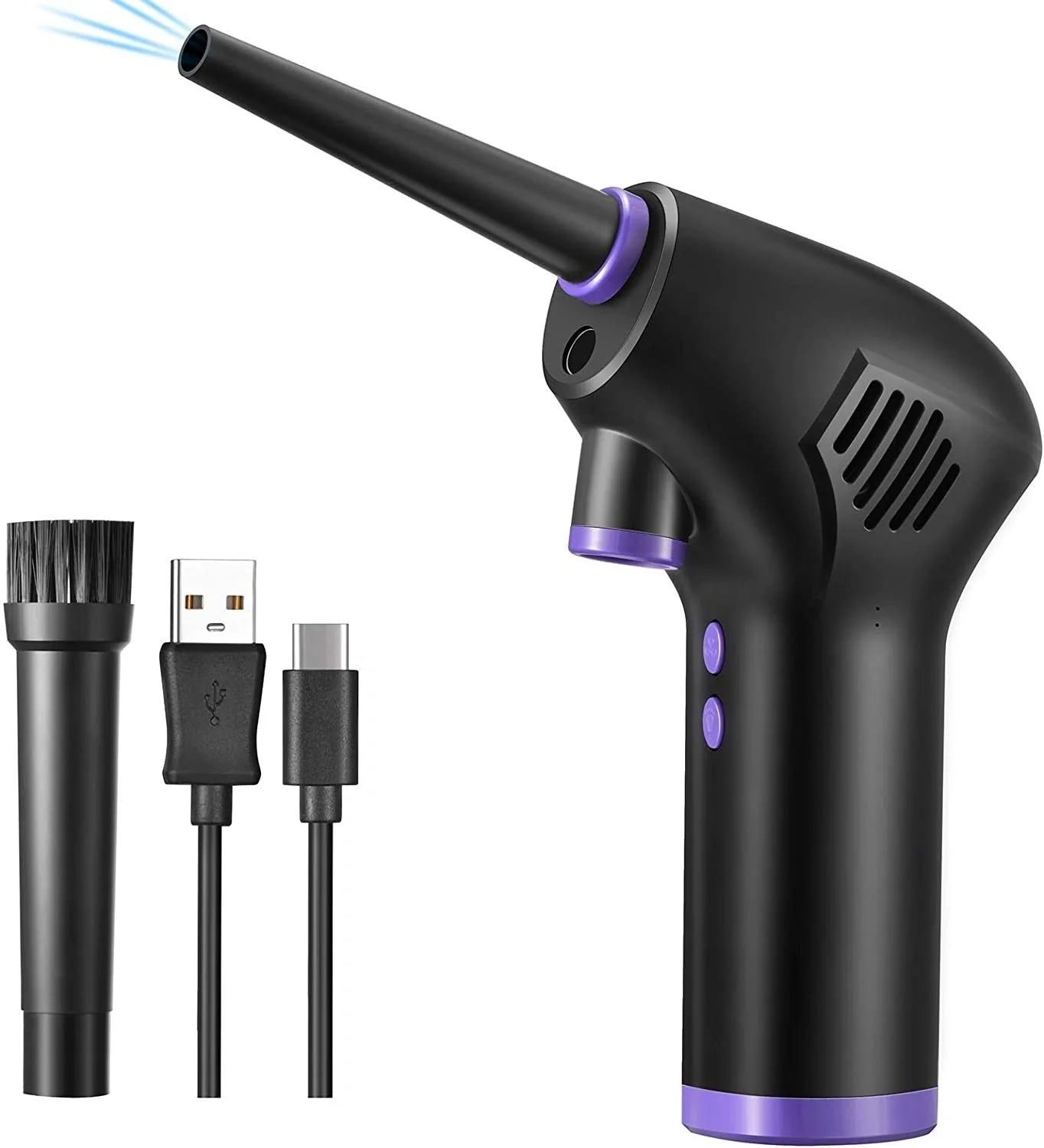 Cordless Air Duster for cleaning electronics with 70m/s air thrust and eco-friendly design