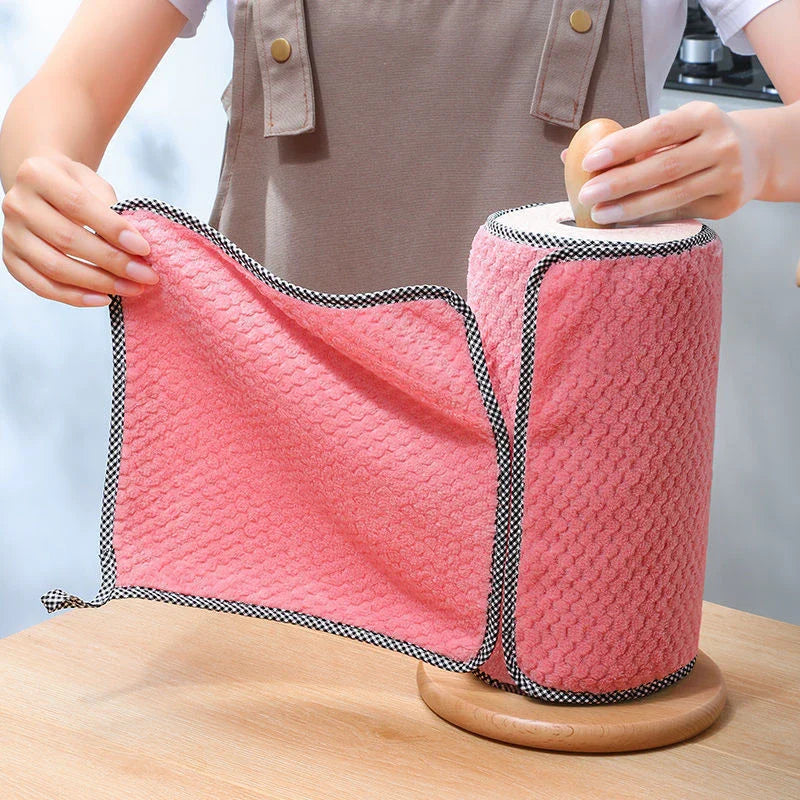 Absorbent and durable microfibre kitchen dish cloths in various colours