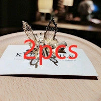 Mori Girl's Moving Butterfly Hairpin Headdress in silver and gold options