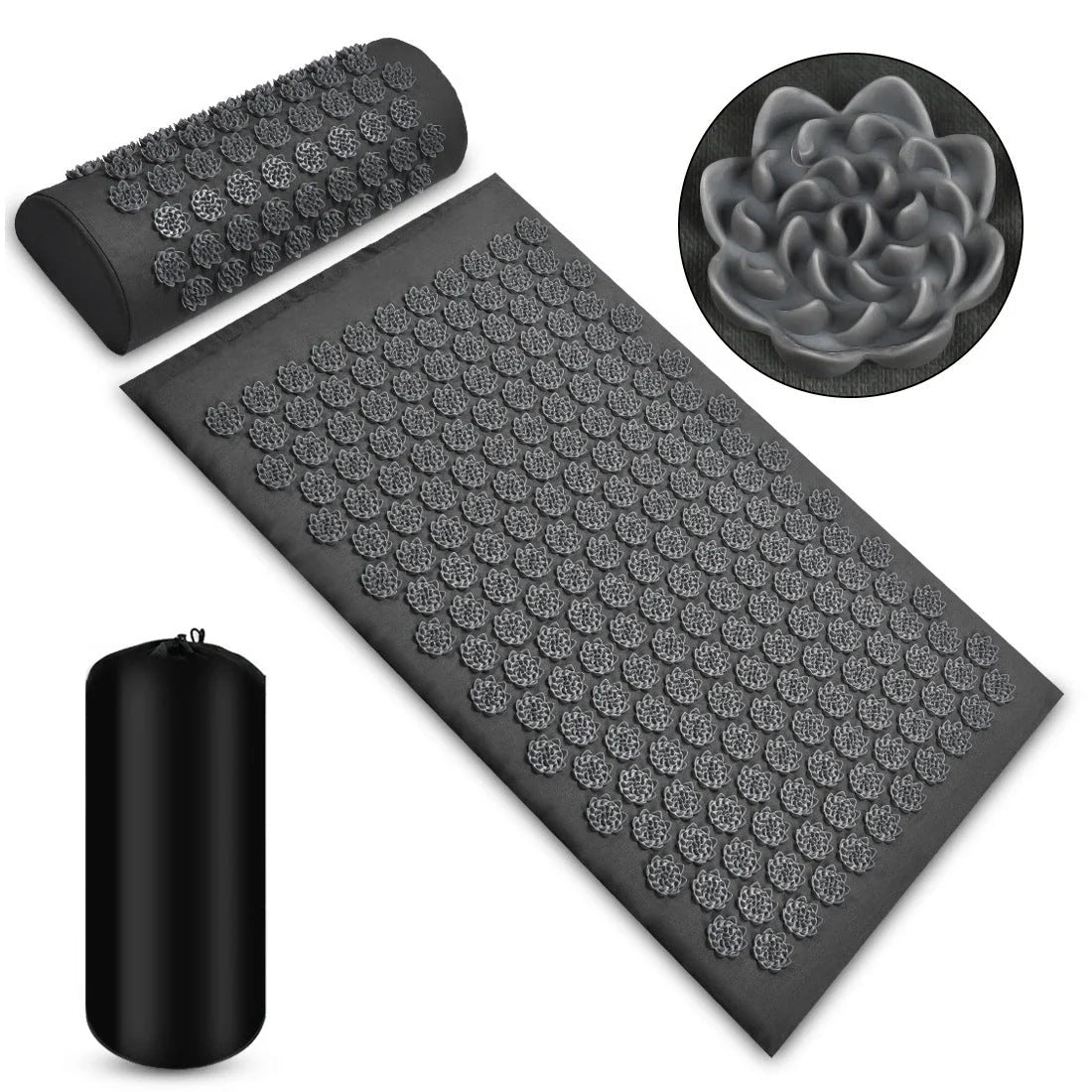 Premium Acupressure Massage Mat with Pillow for Relaxation and Muscle Relief