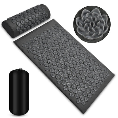 Premium Acupressure Massage Mat with Pillow for Relaxation and Muscle Relief