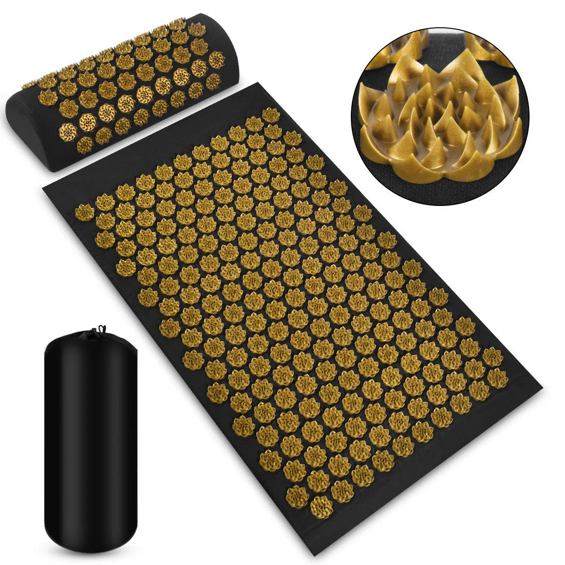 Premium Acupressure Massage Mat with Pillow for Relaxation and Muscle Relief