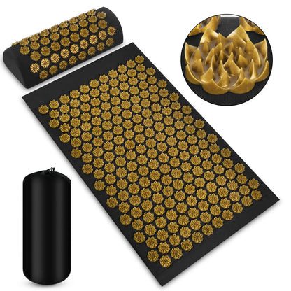 Premium Acupressure Massage Mat with Pillow for Relaxation and Muscle Relief