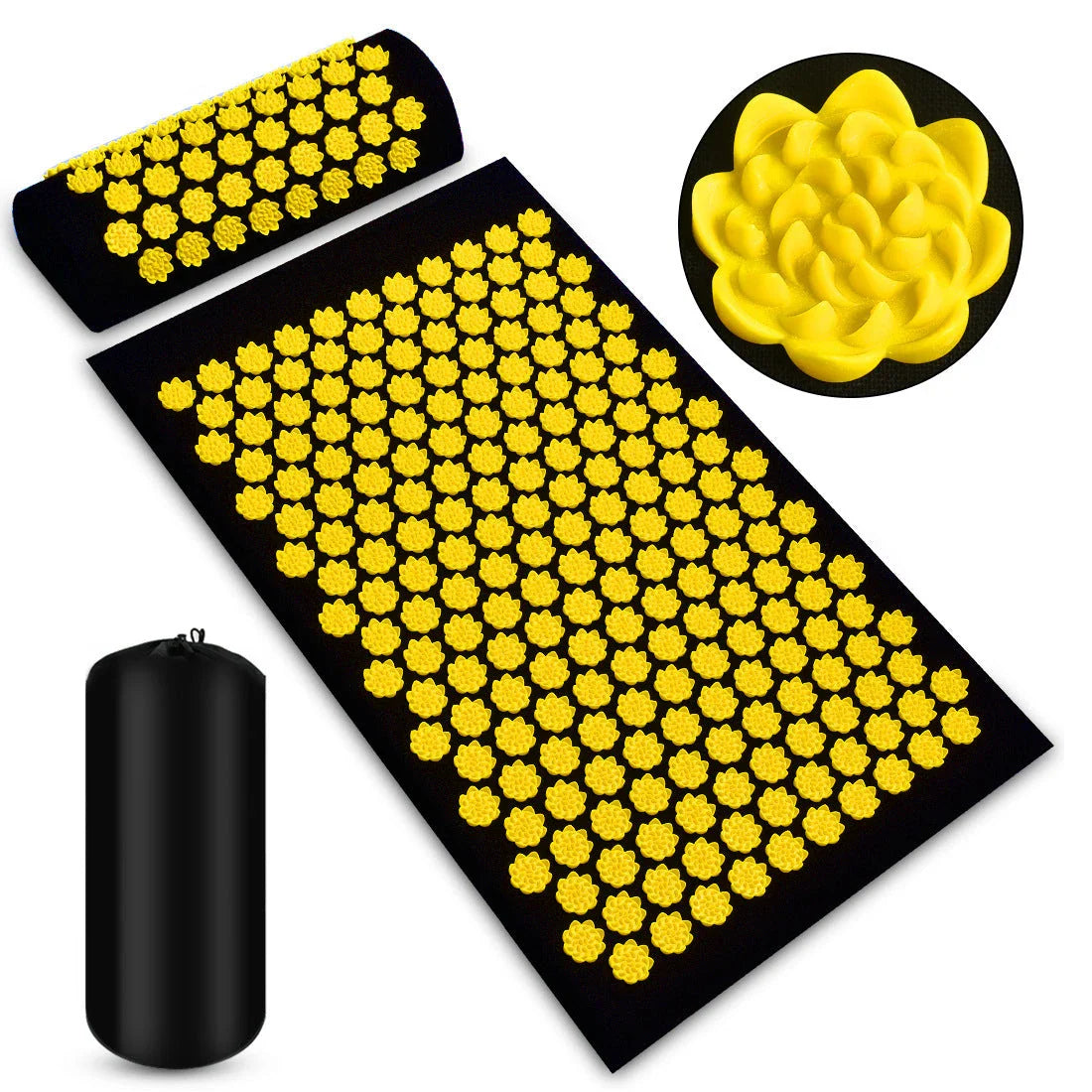 Premium Acupressure Massage Mat with Pillow for Relaxation and Muscle Relief