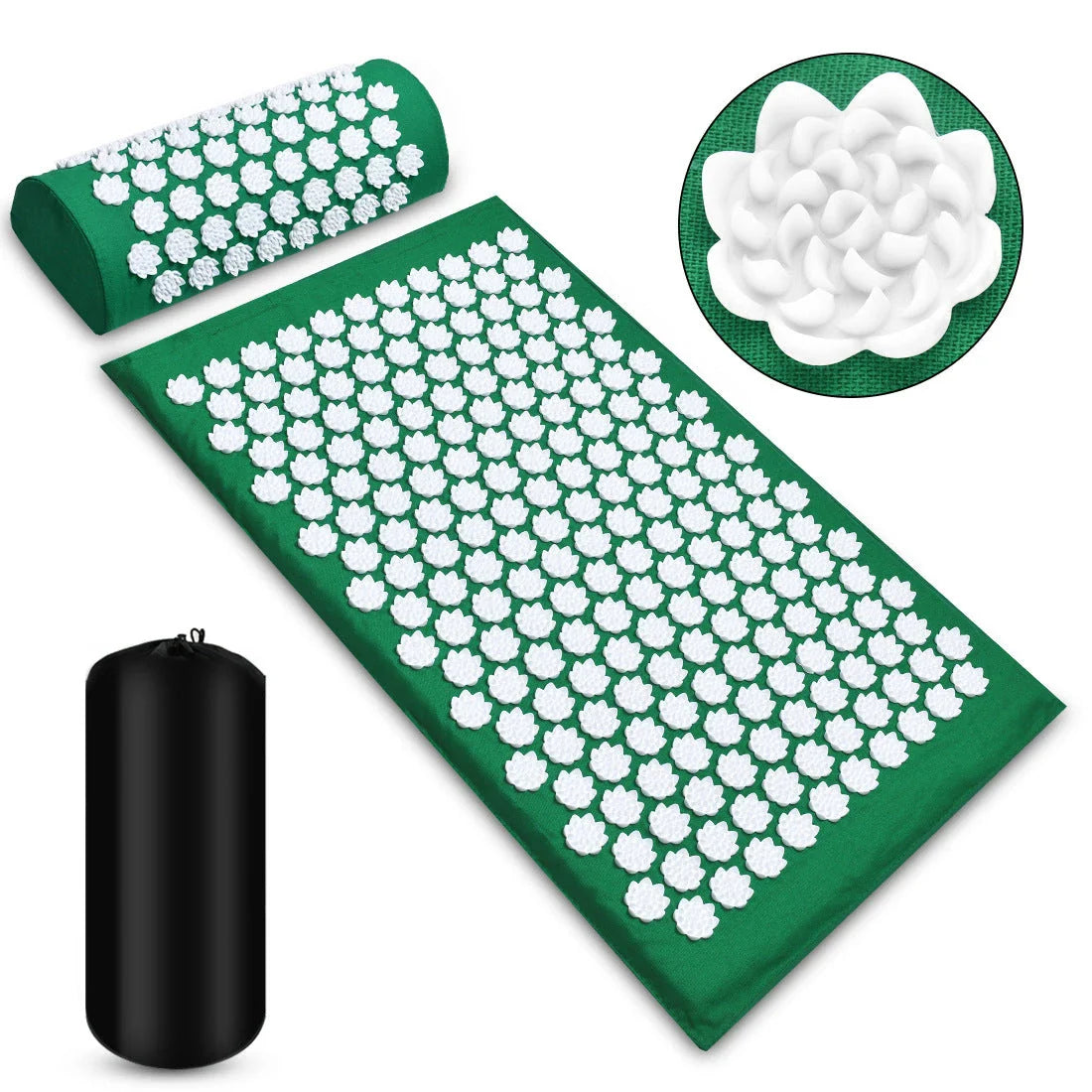 Premium Acupressure Massage Mat with Pillow for Relaxation and Muscle Relief