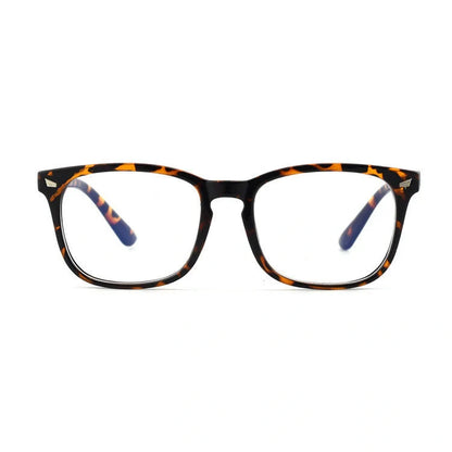 Stylish square blue light blocking glasses for eye protection and comfort