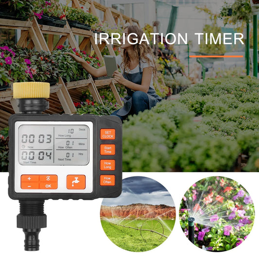 Premium outdoor automatic irrigation timer with 3 customisable watering programs, weatherproof design, and user-friendly controls