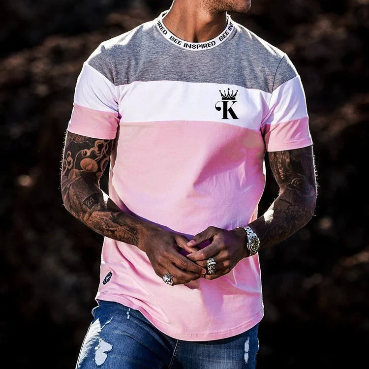 Casual round neck short sleeve digital printing T-shirt in various colours