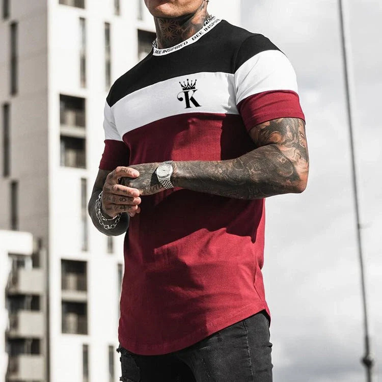 Casual round neck short sleeve digital printing T-shirt in various colours