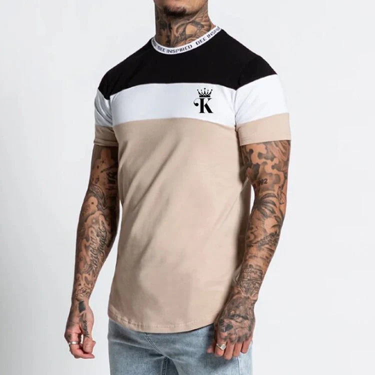 Casual round neck short sleeve digital printing T-shirt in various colours