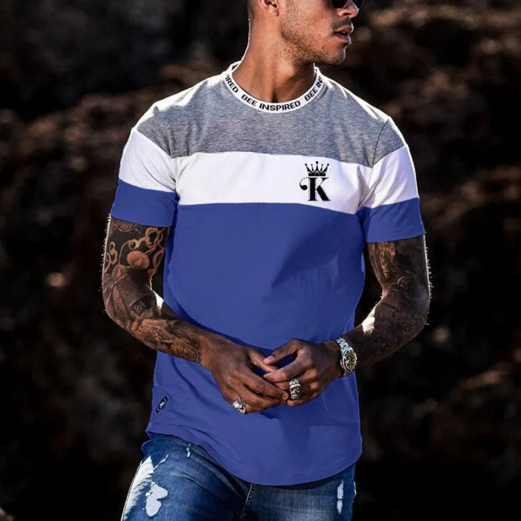 Casual round neck short sleeve digital printing T-shirt in various colours
