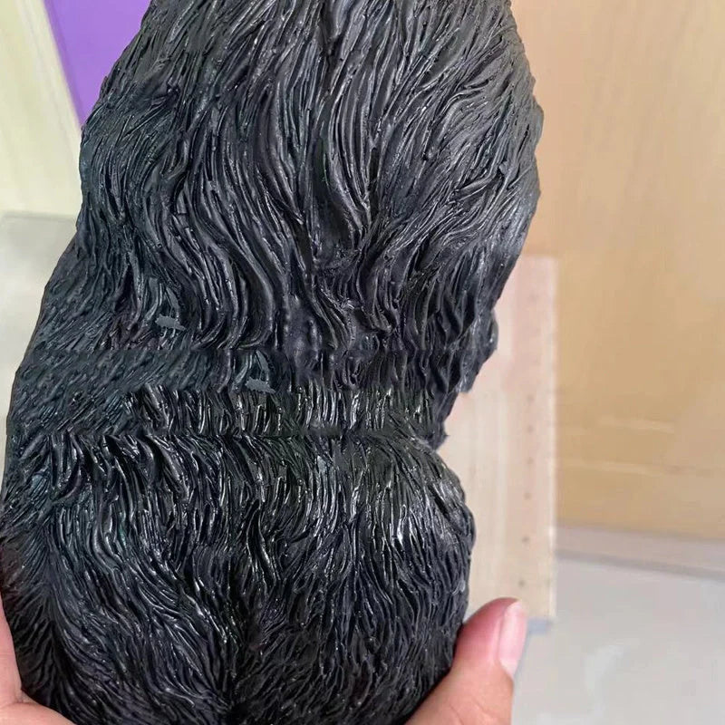 Bigfoot 3D Resin Tree Decoration peeking around a tree, perfect for gardens and shelves