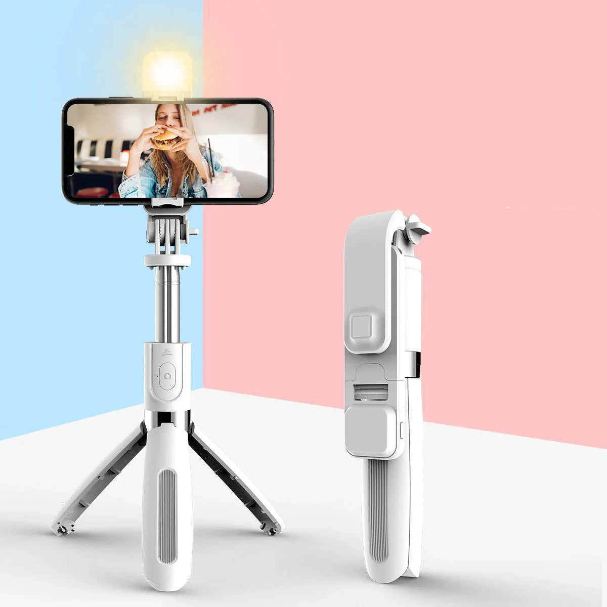 Premium 3-in-1 Bluetooth Selfie Stick and Tripod with Foldable Design and Universal Compatibility for UK Customers