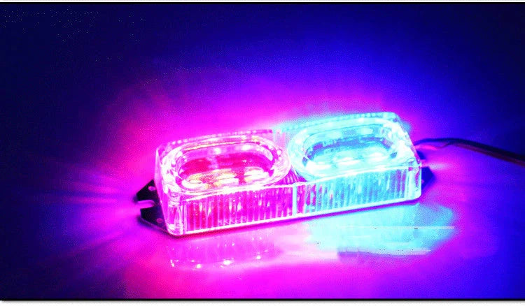 USB rechargeable front rear bike light with red and blue LED