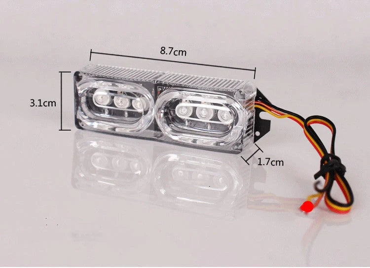 USB rechargeable front rear bike light with red and blue LED