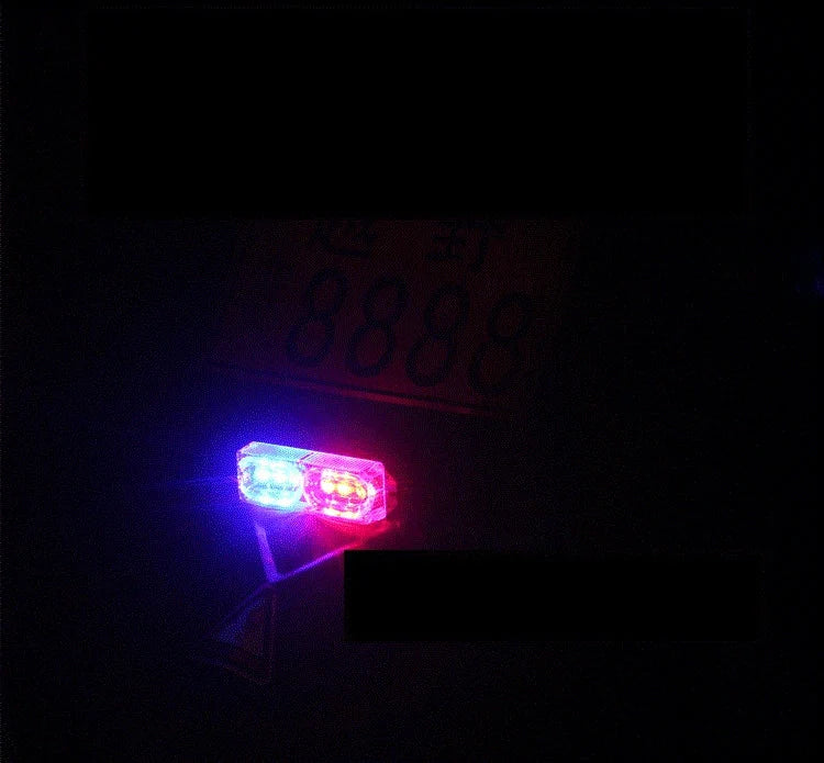 USB rechargeable front rear bike light with red and blue LED