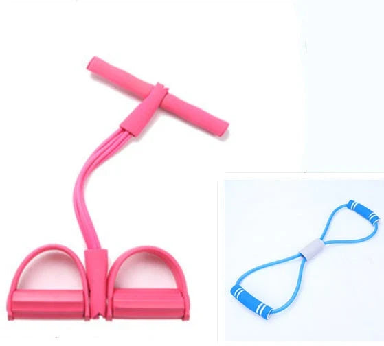 Premium resistance bands set with natural latex and EVA foam for full-body workouts
